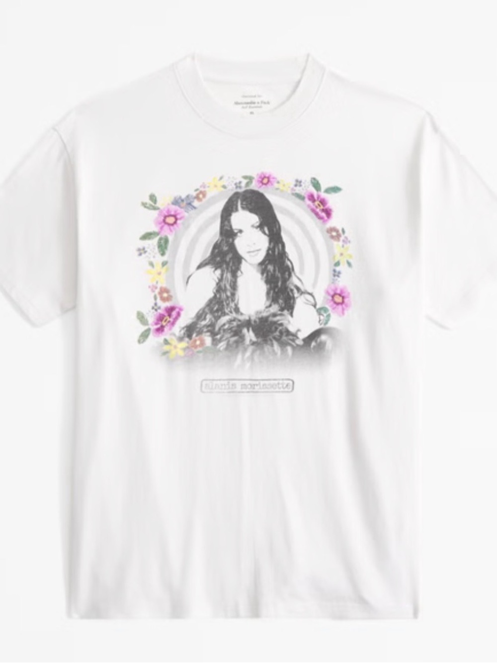 Abercrombie & Fitch Oversized Alanis Morissette Graphic Tee. NWT. Heather grey